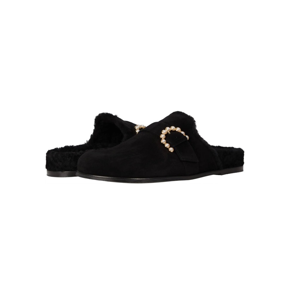 STUART WEITZMAN
Piper Chill Embellished Suede & Shearling Lined Mules - Picture 2 of 5